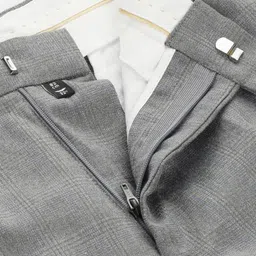 Park Avenue Men Checked Mid-Rise Smart Fit Formal Trousers image 5