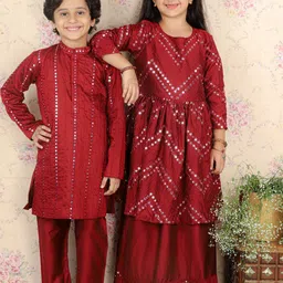 VASTRAMAY Girls Embellished Mirror Work Ready to Wear Lehenga & Blouse-picture-17