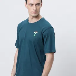 Kryptic Graphic Printed Round Neck Drop Shoulder Oversized Pure Cotton T-shirt image 3