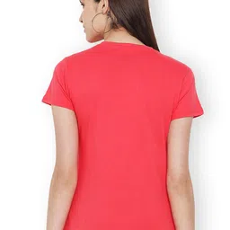 Fabflee Women Multicoloured 3 Printed Applique T-shirt image 4