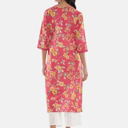 RANGMANCH BY PANTALOONS Women Pink Floral Printed Kurta image 2