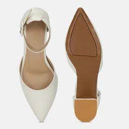 Marc Loire Women Pointed Toe Block Pumps with Buckles image 4