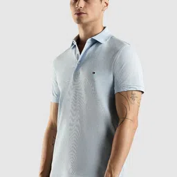 Tommy Hilfiger Men Solid Polo Collar Slim Fit T-shirt image 4