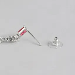 MANSIYAORANGE Rhodium-Plated CZ Studded Jewellery Set image 3