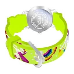 Spiky Kids Printed Round Dial & Textured Strap Analogue Watch- SPKEVA9_UNI_YLW image 4