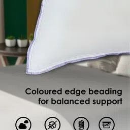 MAXNAP Sleep Support White Fibre Filled Cotton Lightweight Sleep Pillow image 4