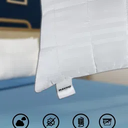 MAXNAP Sleep Support White Set of 2 Fibre Filled Polyester Lightweight Sleep Pillow image 4