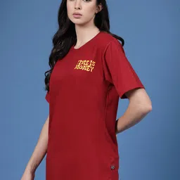 Rigo Printed Drop-Shoulder Sleeves Pure Cotton T-shirt image 2