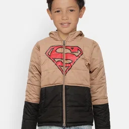GAME BEGINS Boys Brown & Black Printed Hooded Padded Jacket-picture-18
