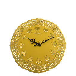 DIAMANTE A LA MODE Gold-Toned Traditional Round Wall Clock-picture-19