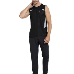 FTX Pack Of 4 Colourblocked Round Neck Gym Vests 709-2_709-3_709-12_709-15-S image 3