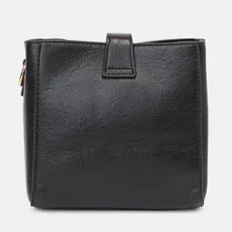 HAUTE SAUCE by Campus Sutra Leather Structured Sling Bag image 5