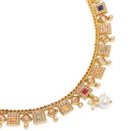 JYONA Gold-Plated Artificial Stones Jewellery Set image 4