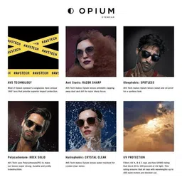 OPIUM Men Green Lens & Brown Wayfarer Sunglasses with UV Protected Lens OP-1914-C02 image 4