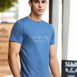 NOBERO Round Neck Short Sleeves Typography Printed T-shirt-picture-28