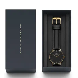 Daniel Wellington Unisex Classic Sheffield 36mm Black Dial Round Analogue Watch-DW00100546-image-11