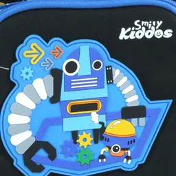 Smily Kiddos Unisex Kids Blue & Black Printed Multi Compartment Lunch Bag image 3