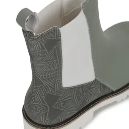 yoho Women Mid Top Digital Printed Chelsea Boots image 2