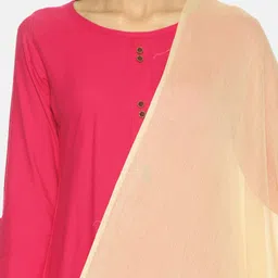 TWIN BIRDS Pack of 2 Solid Dupattas image 2