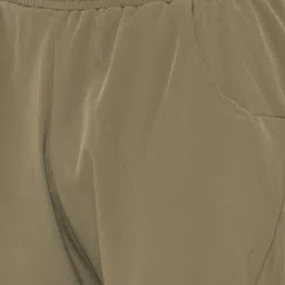 CHKOKKO Men Olive Green Solid Regular Fit Double Layered Running Shorts image 2