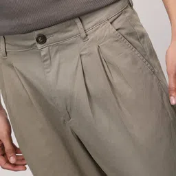 ether Men Tapered Fit Pleated Chinos Trousers image 2