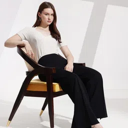 her by invictus Sweetheart Neck Self Design Textured Top image 4