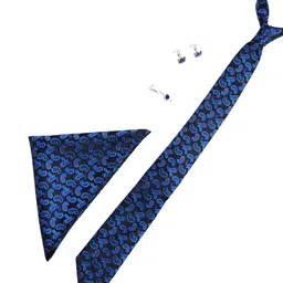 Alvaro Castagnino Men Blue & Silver-Toned Printed Accessory Gift Set image 5