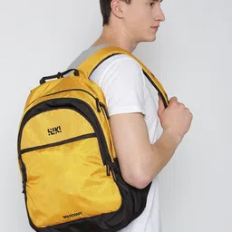 Wildcraft Unisex Yellow & Black Solid Backpack image 3
