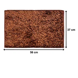 Kuber Industries Set of 2 Brown Anti-Skid Shaggy Doormats image 3