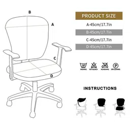 Cortina Set of 4 Blue & Orange Printed Chair Covers image 4