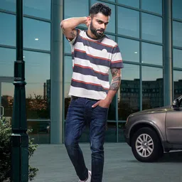 WROGN Striped Round Neck Regular Fit T-shirt-picture-32