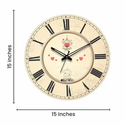 OLIVE TREE Creamc Colored & Black Contemporary Wall Clock image 5