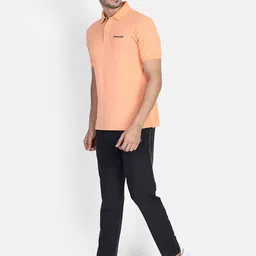 OFF LIMITS Men Orange Solid Polo Collar T-shirt image 2