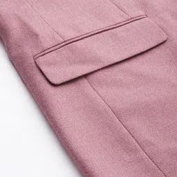 Raymond Men Pink Contemporary Fit Self Designed Single-Breasted Formal Blazer image 5