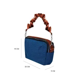 THE PURANI JEANS Denim Leather Handle Small Handbag image 2