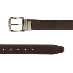 ZEVORA Men Black & Brown Textured Belt image 2