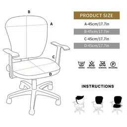 Cortina Set Of 6 Red & Cream-Colour Printed Chair Covers image 2