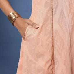 Taavi Cora Self Design Geometric A-Line Ethnic Dress image 2