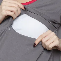 SillyBoom Women Grey & Pink Maternity Tunic image 5