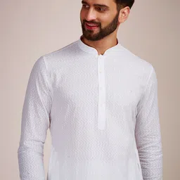 Manyavar Men Printed Pure Cotton Kurta with Pyjamas image 5