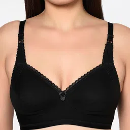 Bodycare Pack Of 3 Black & White Solid Non-Wired Non Padded Everyday Bras 6592WBW-3PCS image 3