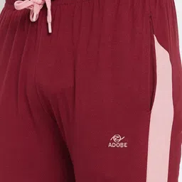 Adobe Men Maroon Solid Straight-Fit Track Pants image 2
