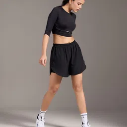 KICA Women Running Stride Sports Shorts With Inner Layer image 5