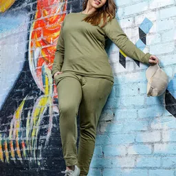 9shines Label Women Green Cotton Night suit-image-33