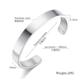 MEENAZ Men Anti Tarnish Silver-Plated Kada Bracelet image 4