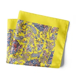 CHOKORE Men Floral Printed Silk Pocket Square-image-93