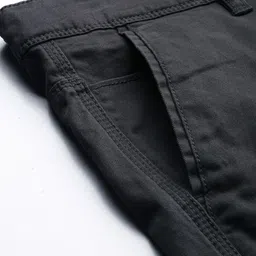 Roadster Men Charcoal Grey Solid Regular Fit Chino Shorts image 5