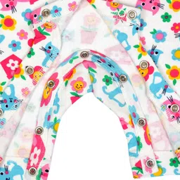 candy cot Infant Kids Pack Of 2 Multicoloured Printed Organic Cotton Rompers image 2
