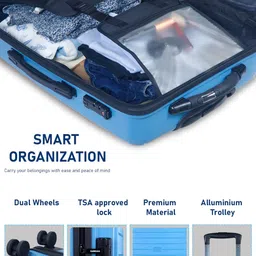 CARRIALL Textured Hard-Sided Cabin Trolley Bag image 4