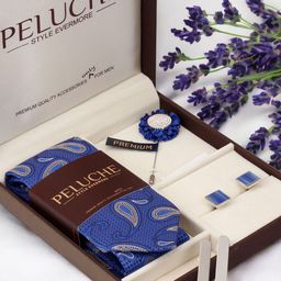 PELUCHE Men Blue & Silver-Toned Accessory Gift Set-picture-16